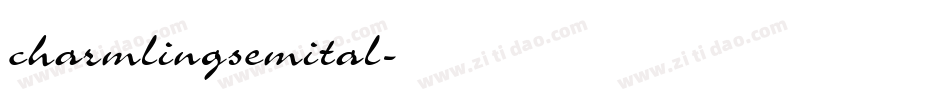 charmlingsemital字体转换