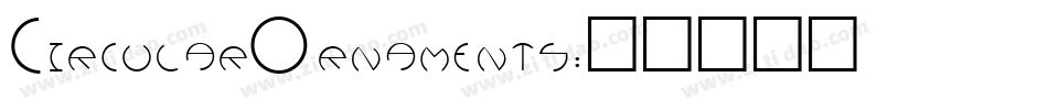 CircularOrnaments字体转换