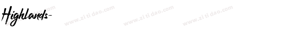 Highlands字体转换