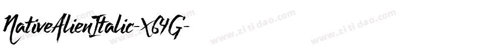 NativeAlienItalic-X64G字体转换