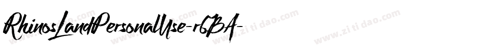 RhinosLandPersonalUse-r6BA字体转换