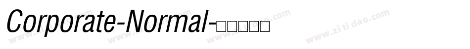 Corporate-Normal字体转换