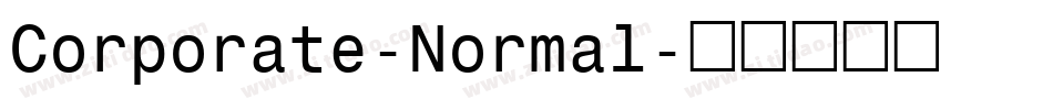 Corporate-Normal字体转换