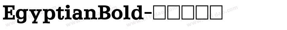 EgyptianBold字体转换