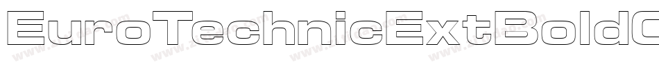 EuroTechnicExtBoldOutline字体转换