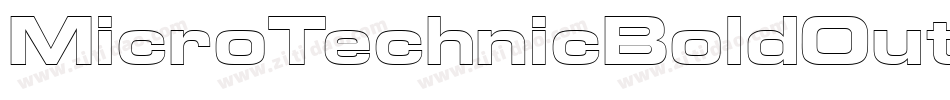 MicroTechnicBoldOutline字体转换