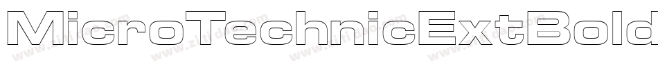 MicroTechnicExtBoldOutline字体转换