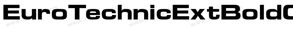 EuroTechnicExtBoldOutline字体转换