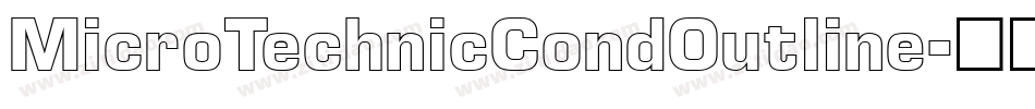 MicroTechnicCondOutline字体转换