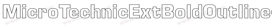 MicroTechnicExtBoldOutline字体转换