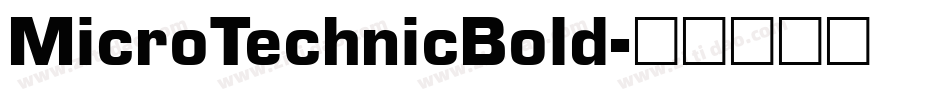 MicroTechnicBold字体转换