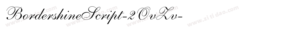 BordershineScript-2OvZv字体转换