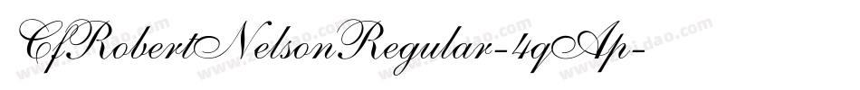 CfRobertNelsonRegular-4qAp字体转换