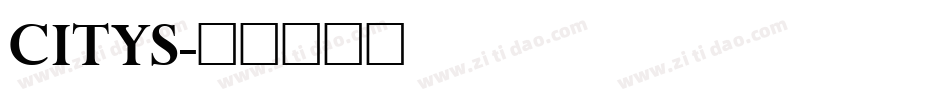 CITYS字体转换