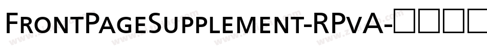 FrontPageSupplement-RPvA字体转换