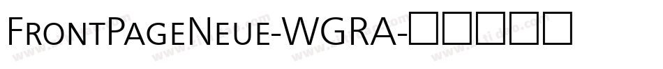 FrontPageNeue-WGRA字体转换