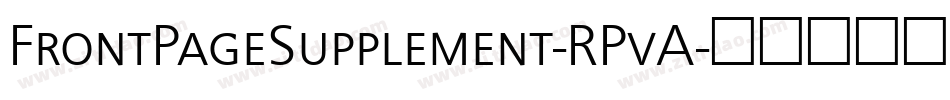 FrontPageSupplement-RPvA字体转换
