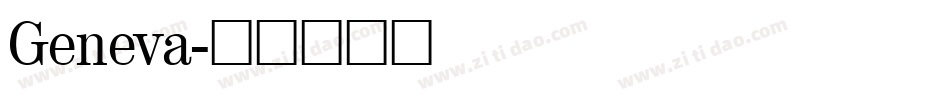 Geneva字体转换