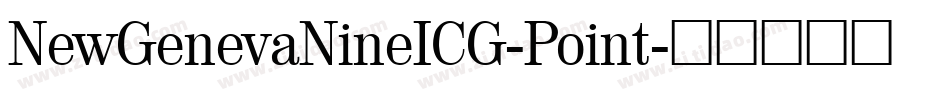 NewGenevaNineICG-Point字体转换