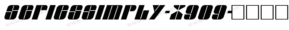 SeriesSimply-X909字体转换