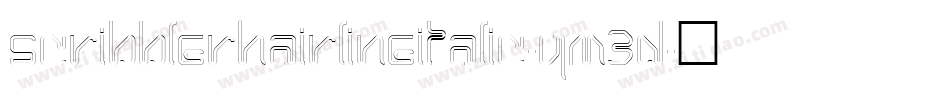 ScribblerHairlineItalic-qM3d字体转换