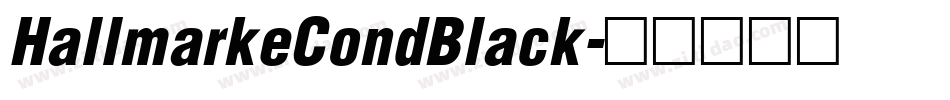 HallmarkeCondBlack字体转换