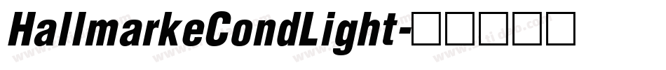 HallmarkeCondLight字体转换