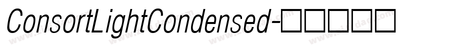 ConsortLightCondensed字体转换