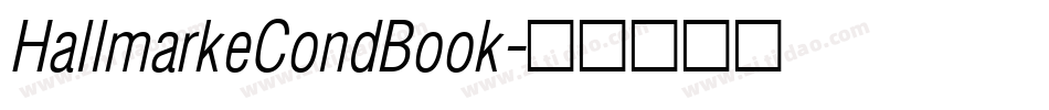 HallmarkeCondBook字体转换