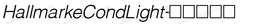 HallmarkeCondLight字体转换