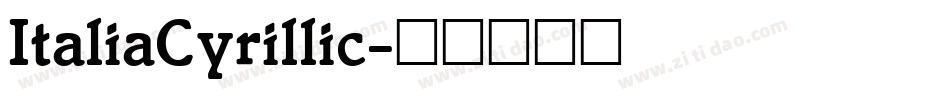 ItaliaCyrillic字体转换