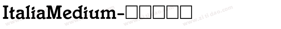 ItaliaMedium字体转换
