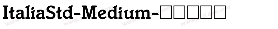ItaliaStd-Medium字体转换
