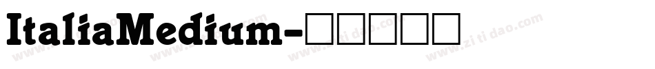 ItaliaMedium字体转换