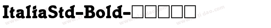 ItaliaStd-Bold字体转换