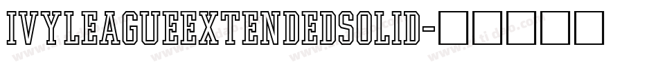 IvyLeagueExtendedSolid字体转换