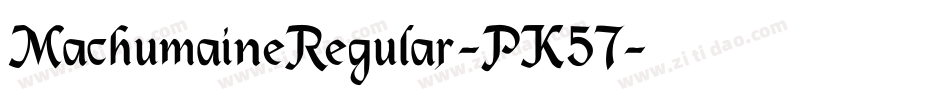 MachumaineRegular-PK57字体转换