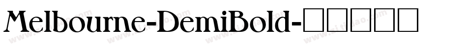 Melbourne-DemiBold字体转换