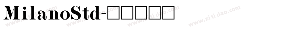 MilanoStd字体转换