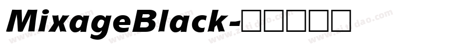 MixageBlack字体转换