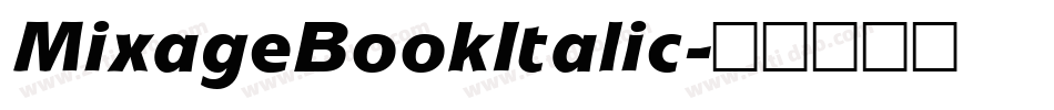 MixageBookItalic字体转换