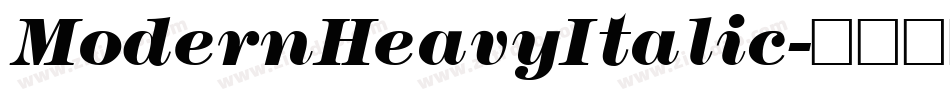 ModernHeavyItalic字体转换