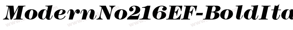 ModernNo216EF-BoldItalic字体转换