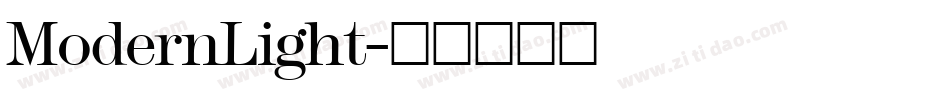 ModernLight字体转换