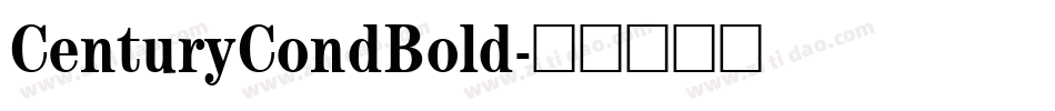 CenturyCondBold字体转换