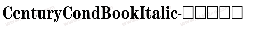 CenturyCondBookItalic字体转换