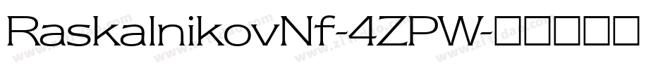 RaskalnikovNf-4ZPW字体转换