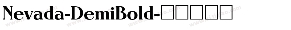 Nevada-DemiBold字体转换