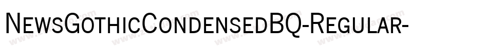NewsGothicCondensedBQ-Regular字体转换