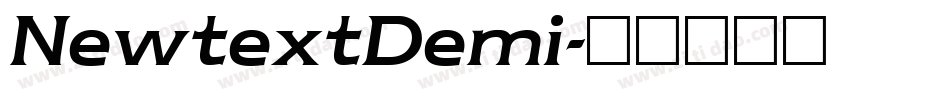 NewtextDemi字体转换